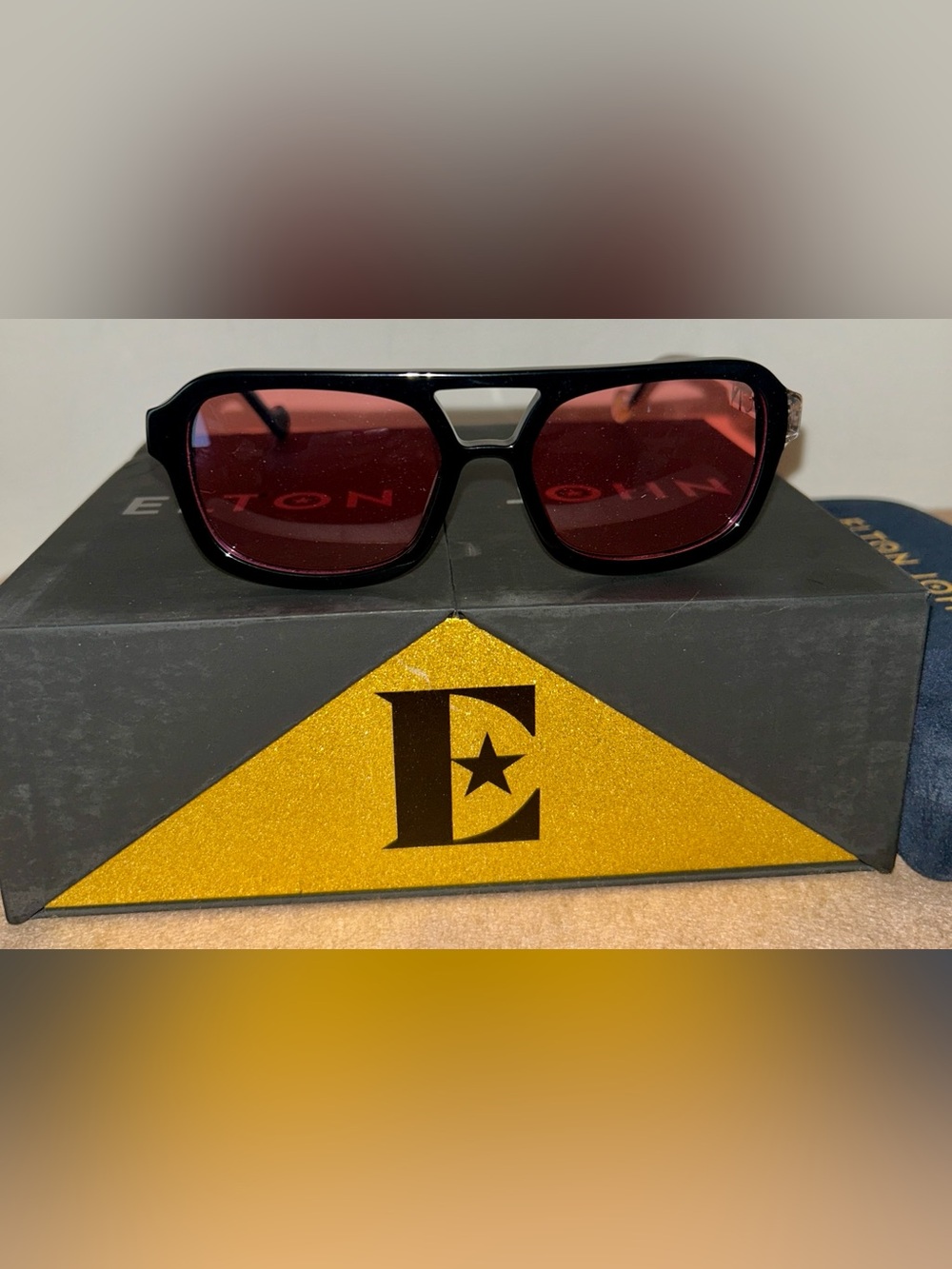 "Headliner" Elton John Aviators from the Official Eyewear Collection. NIB&COA